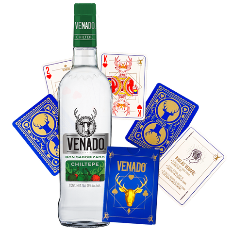 Venado Chiltepe Botella + Juego de naipes Venado